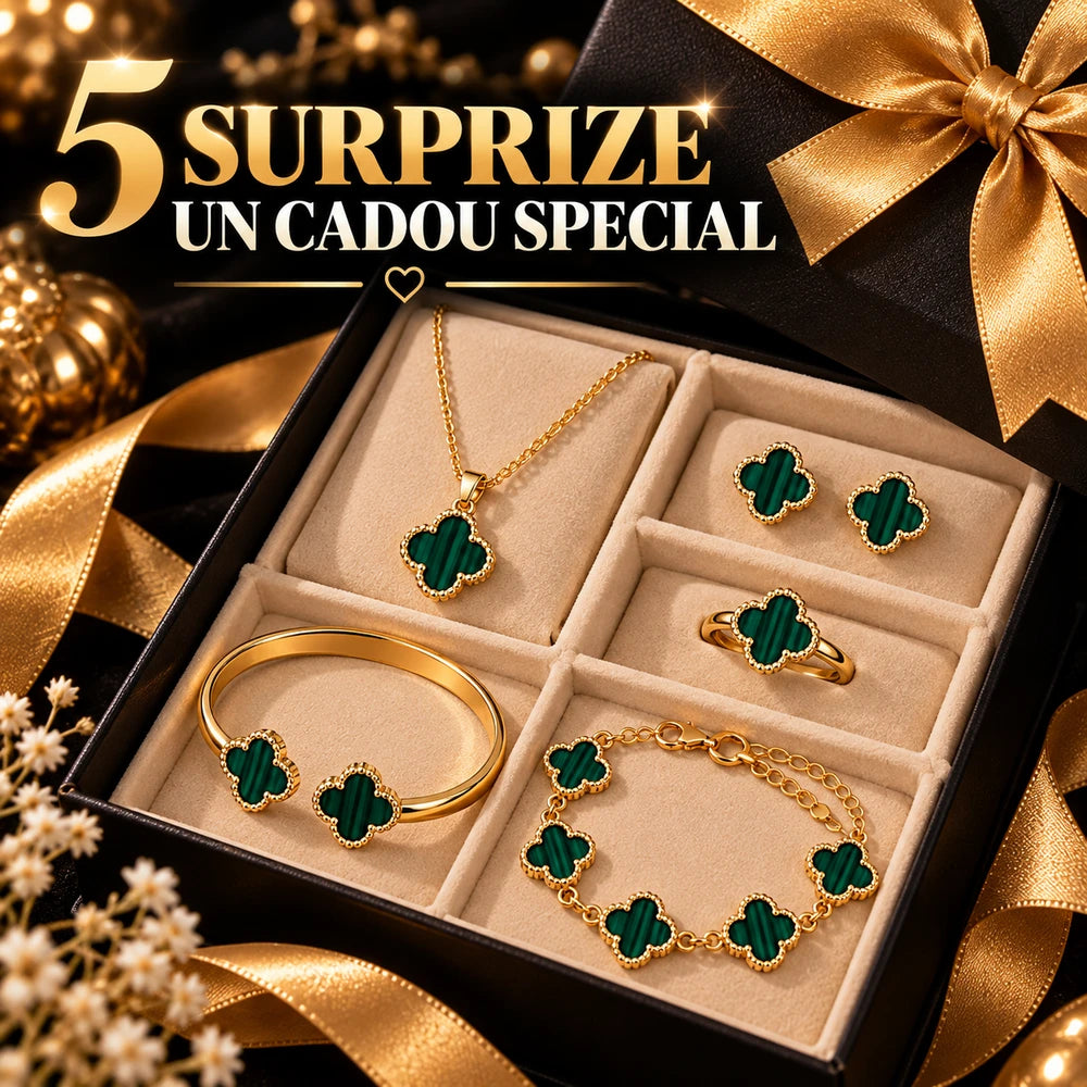 SET 5 BIJUTERII DE LUX PLACATE CU AUR DE 14K